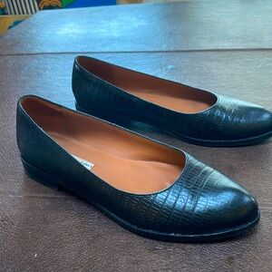 &other stories leather black flats
